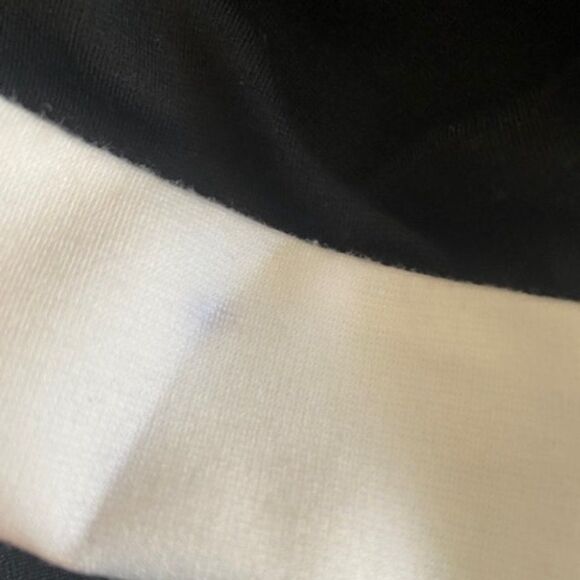 Brownstone Studio Black/White stripe 2 button short sleeve blazer, size S - Picture 4 of 5